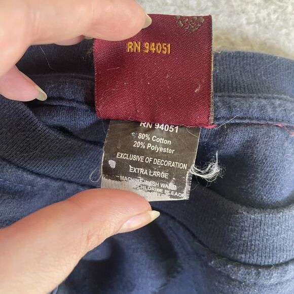 VTG Lost Creek Eagle Sweatshirt Mens XL Blue Graphic Crewneck Master of the Hunt - Picture 15 of 15